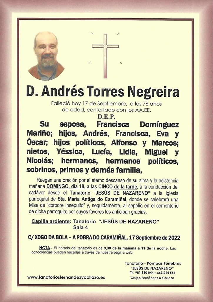 D. ANDRÉS TORRES NEGREIRA