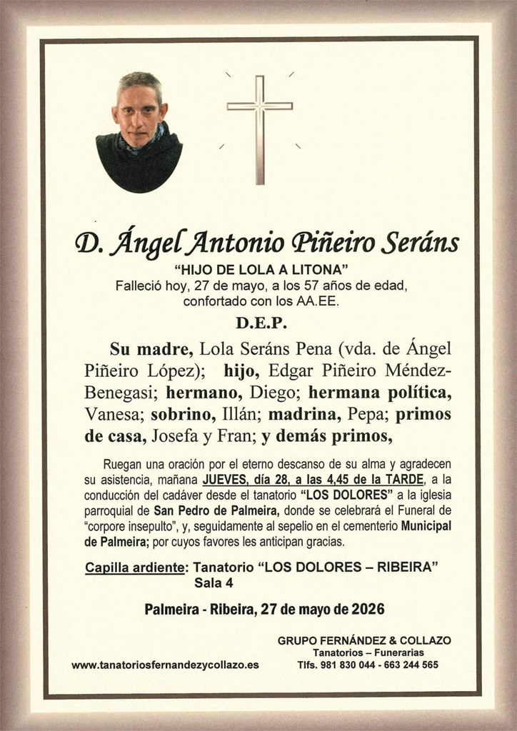 D. ÁNGEL ANTONIO PIÑEIRO SERÁNS