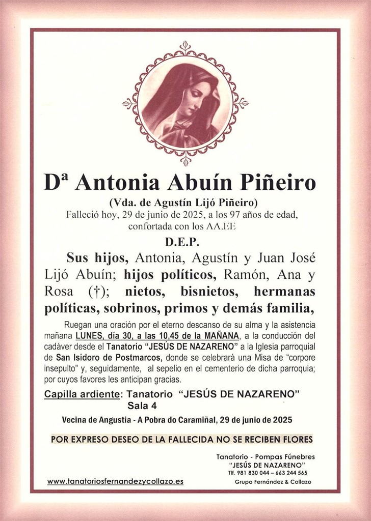 Dª Antonia Abuín Piñeiro 