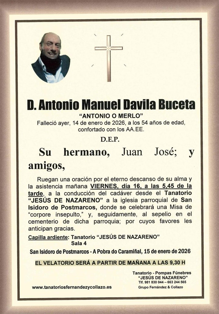 D. ANTONIO MANUEL DAVILA BUCETA