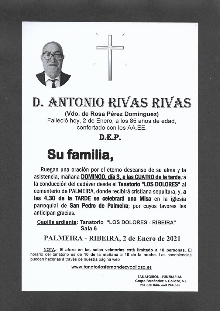 Foto principal D. ANTONIO RIVAS RIVAS