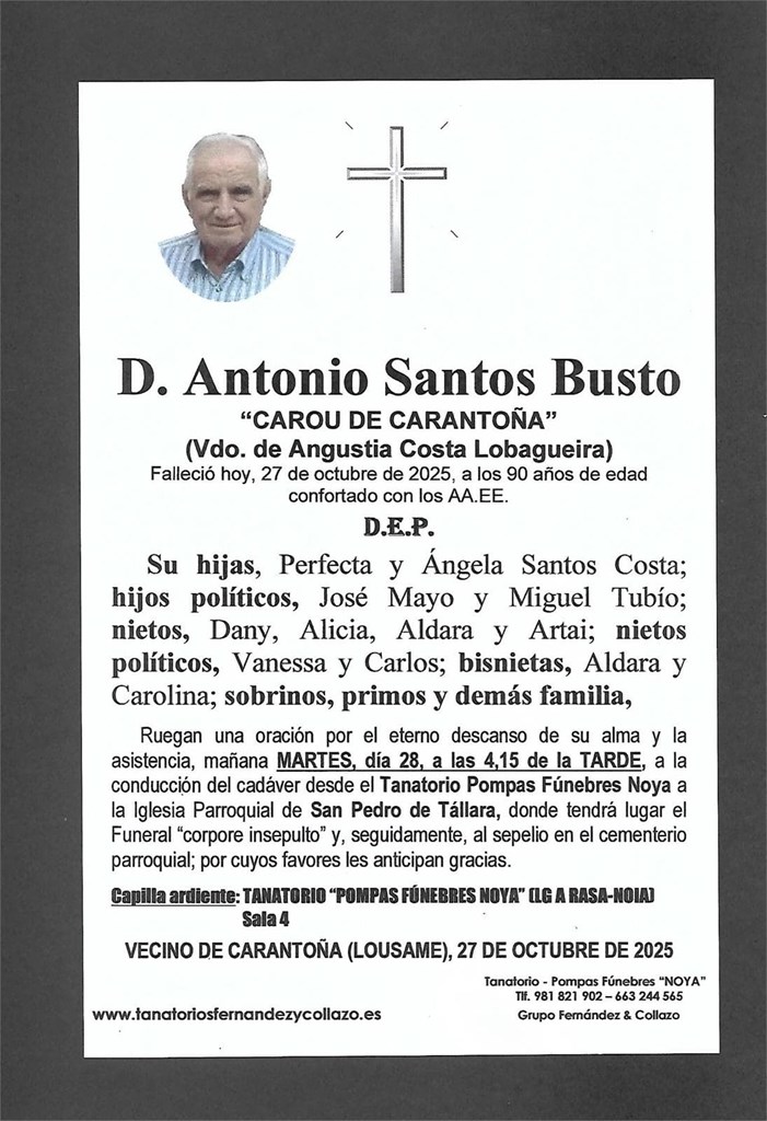 D. Antonio Santos Busto