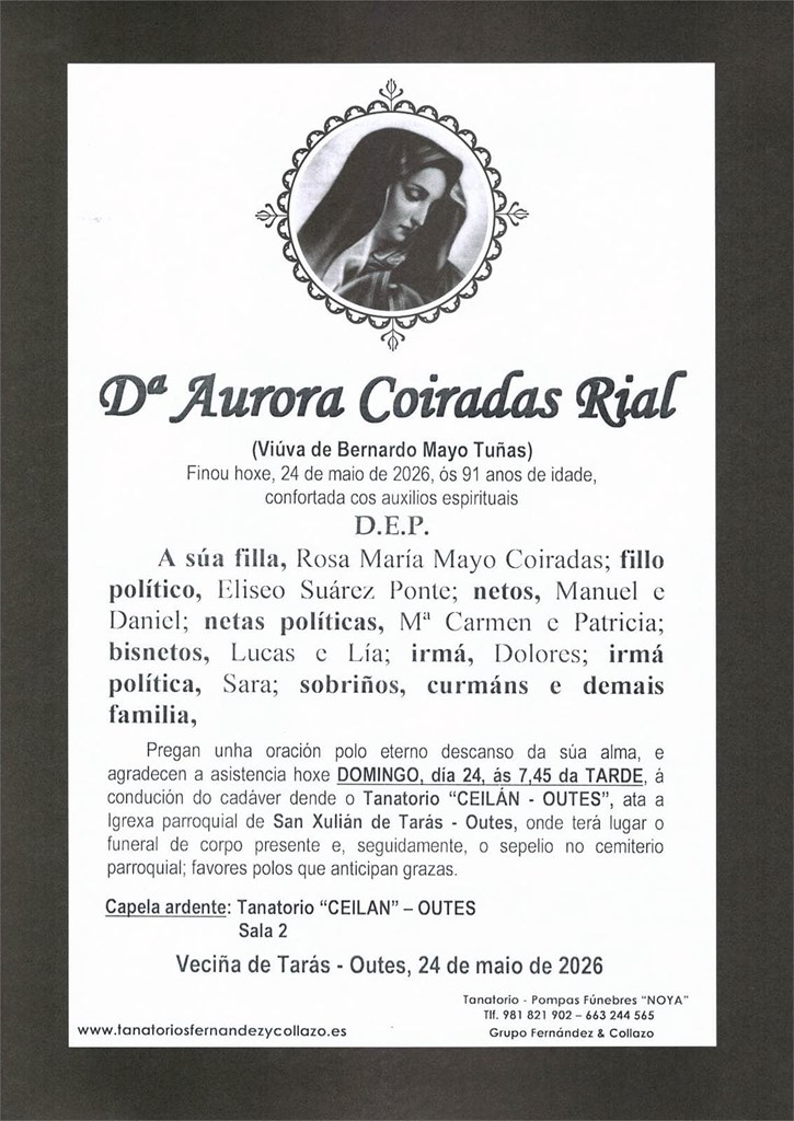 Dª AURORA COIRADAS RIAL
