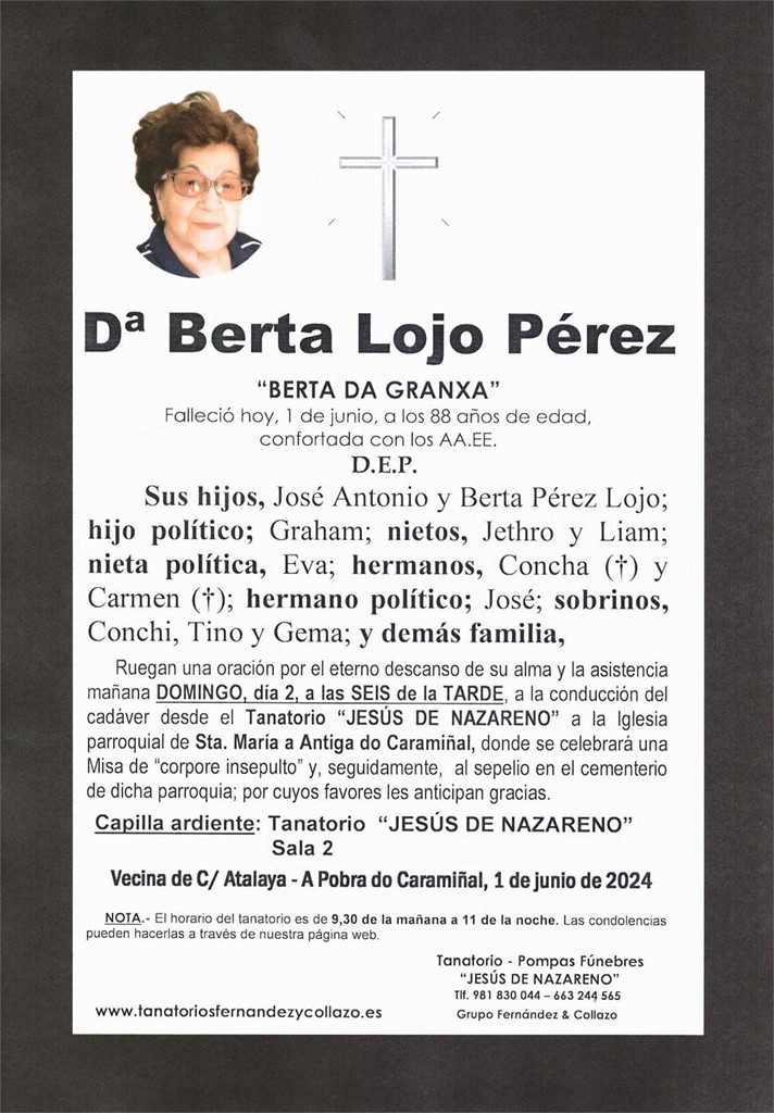 Foto principal Dª Berta Lojo Pérez