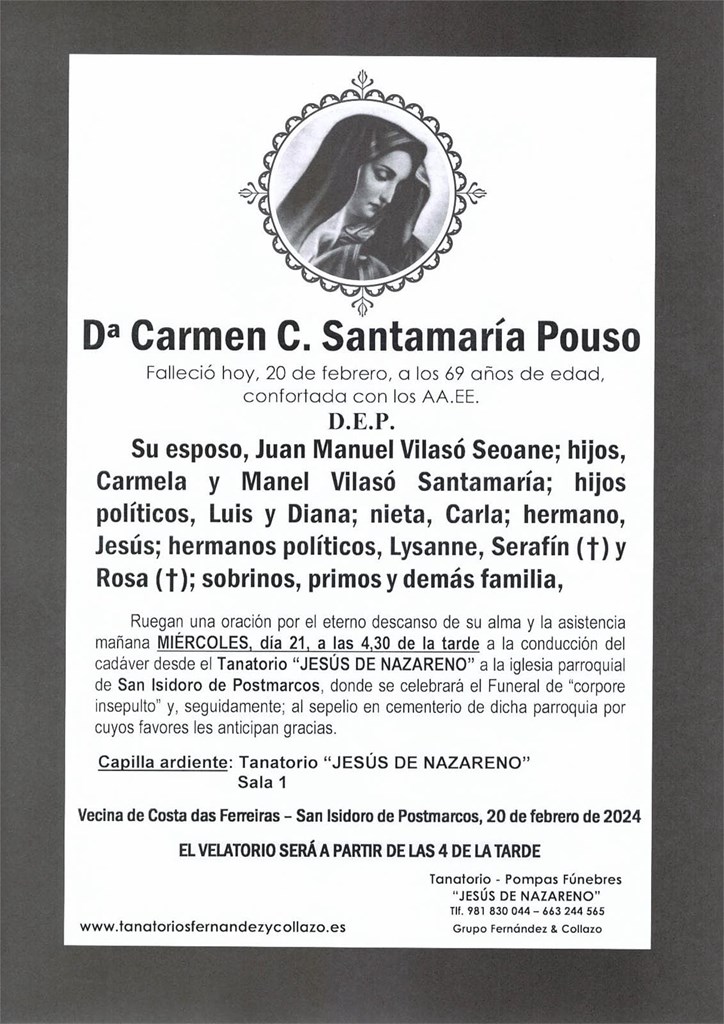 Dª Carmen C. Santamaría Pouso
