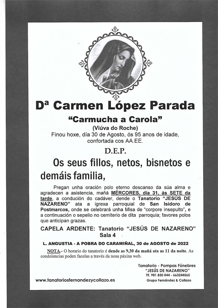 Foto principal Dª CARMEN LÓPEZ PARADA