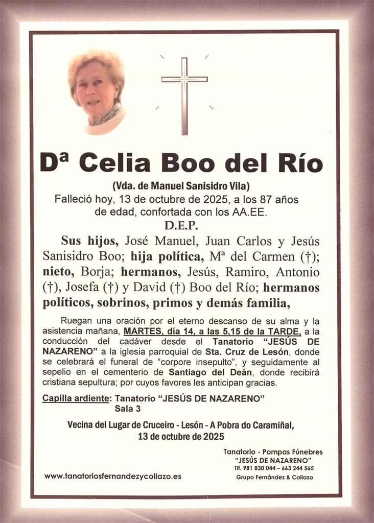 Dª Celia Boo del Río