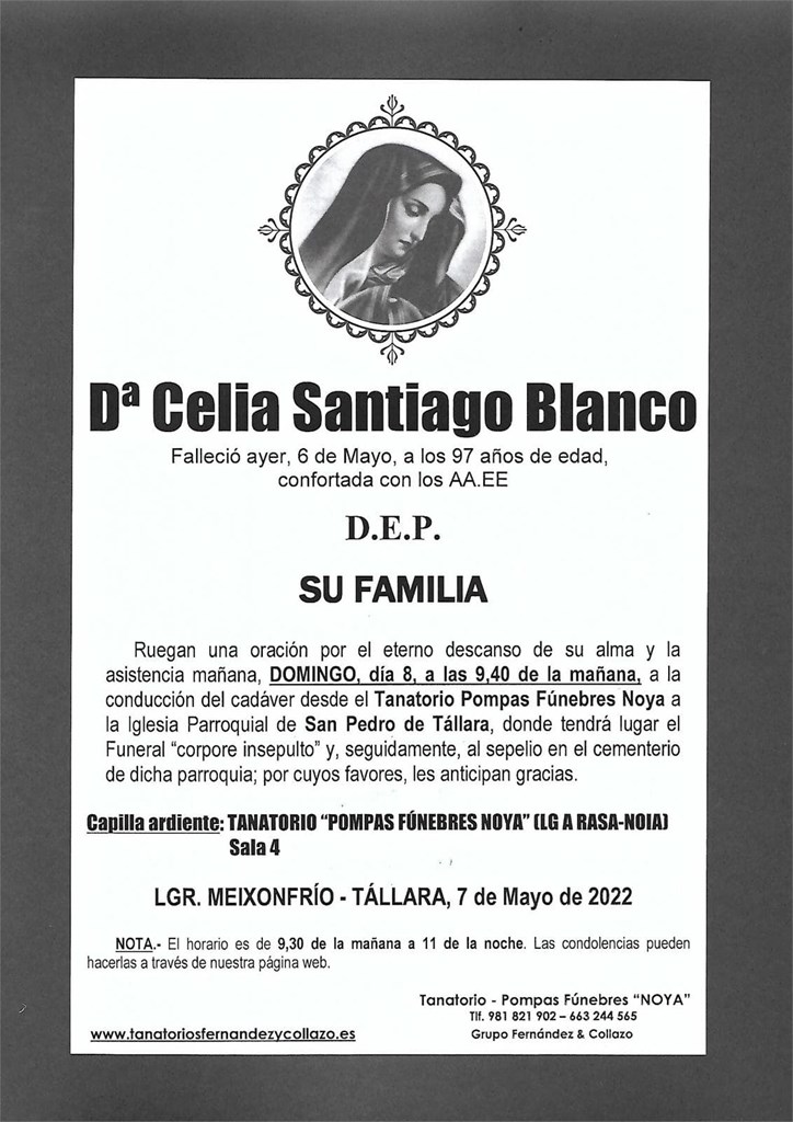 Dª CELIA SANTIAGO BLANCO