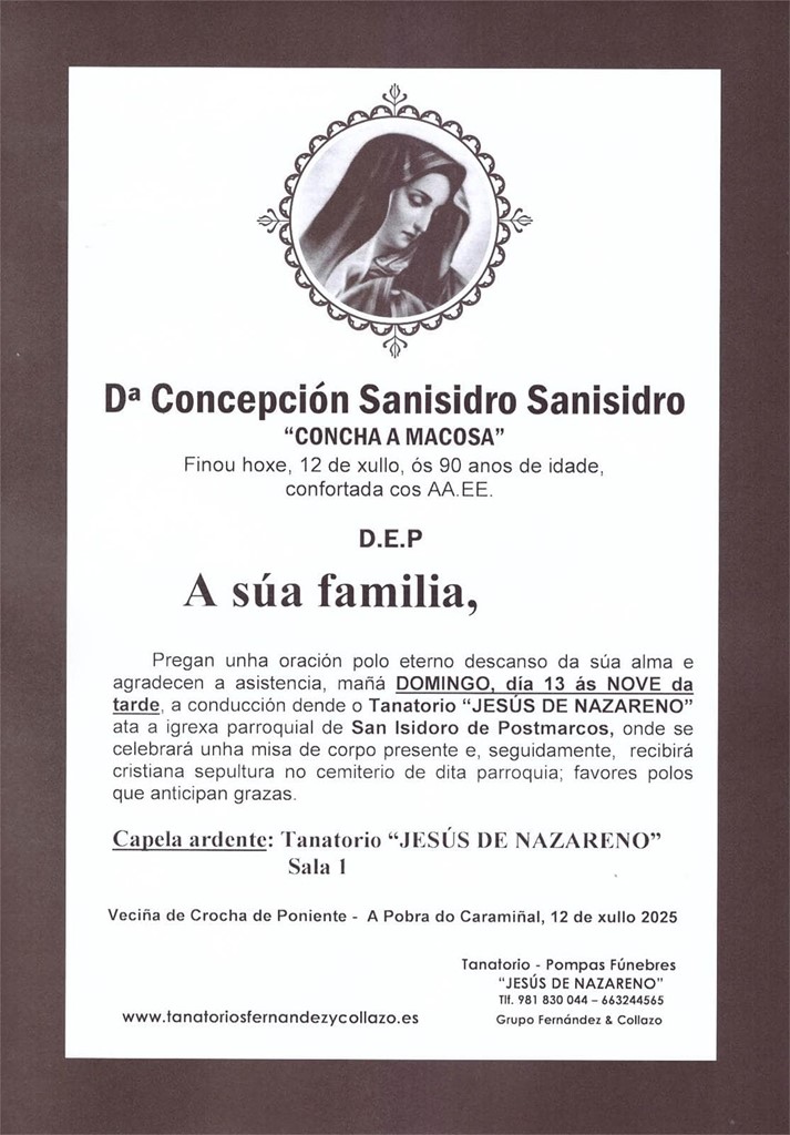 Dª Concepción Sanisidro Sanisidro