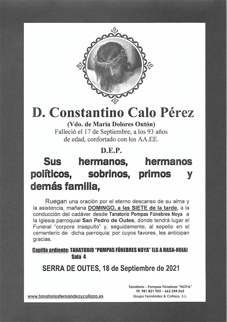 Foto principal D. CONSTANTINO CALO PÉREZ