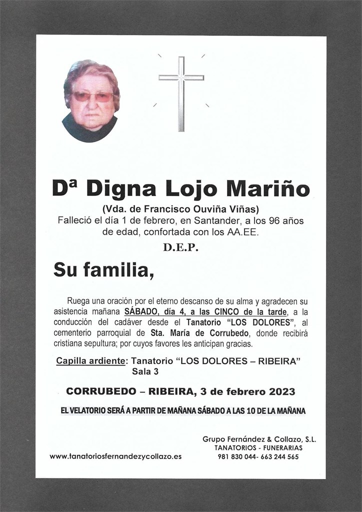 Dª Digna Lojo Mariño 