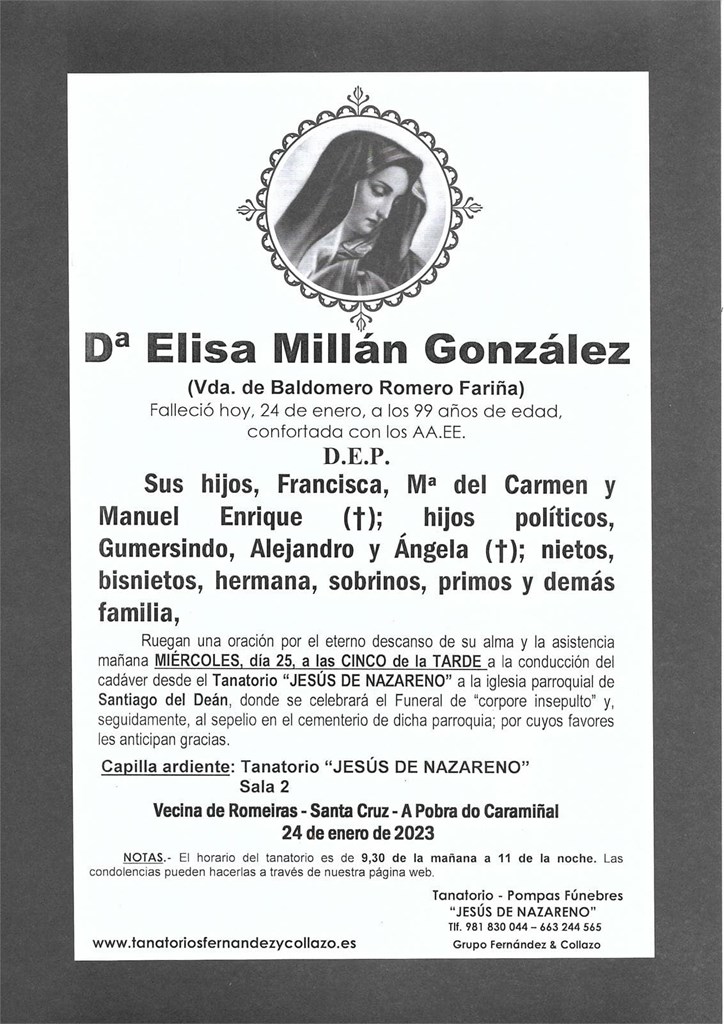 Foto principal Dª Elisa Millán González
