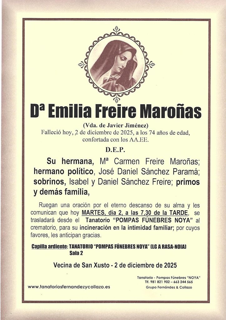 Dª Emilia Freire Maroñas