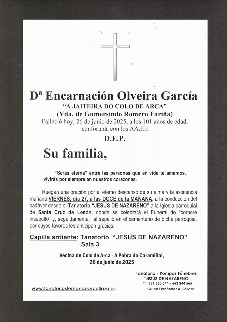 Foto principal Dª Encarnación Olveira García