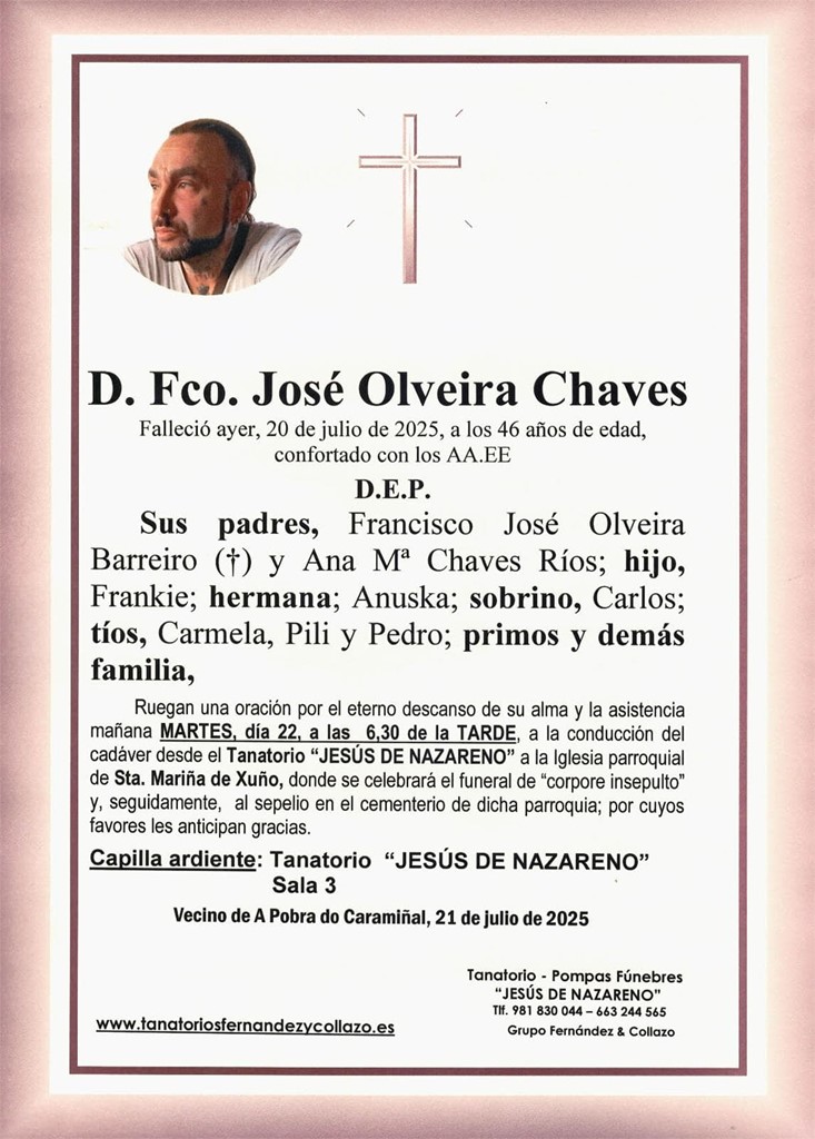 Foto principal D. Fco. José Olveira Chaves 
