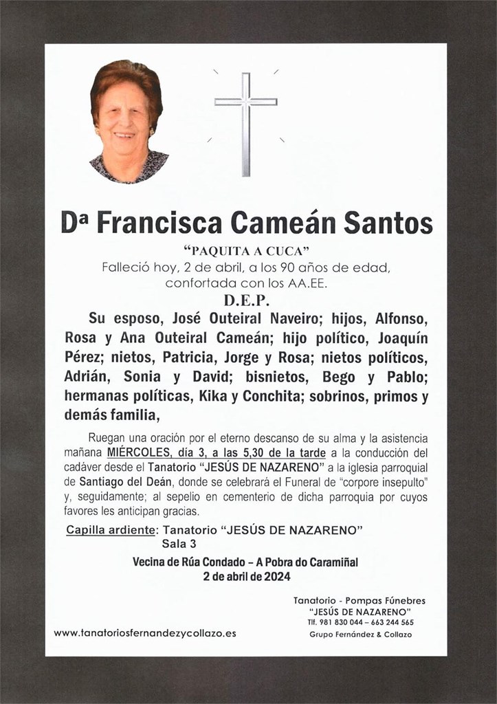 Dª Francisca Cameán Santos