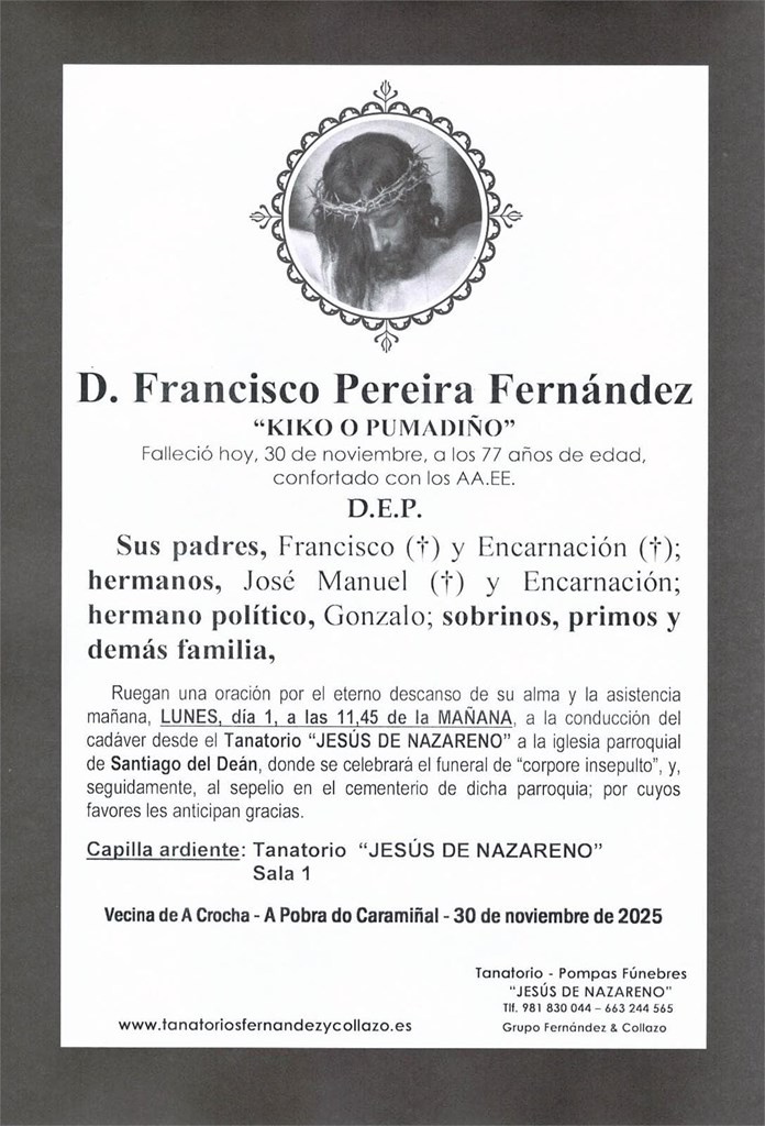 D. Francisco Pereira Fernández
