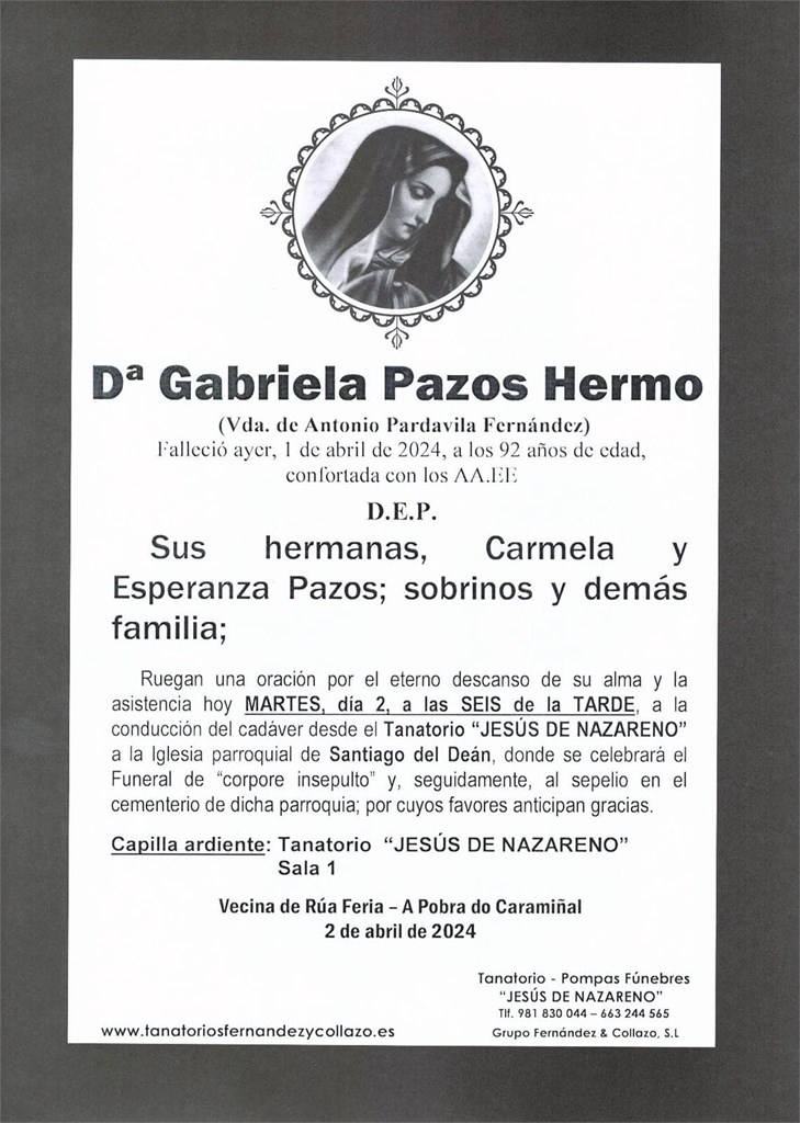 Dª Gabriela Pazos Hermo