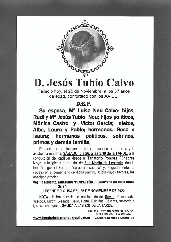 Foto principal D. JESÚS TUBÍO CALVO
