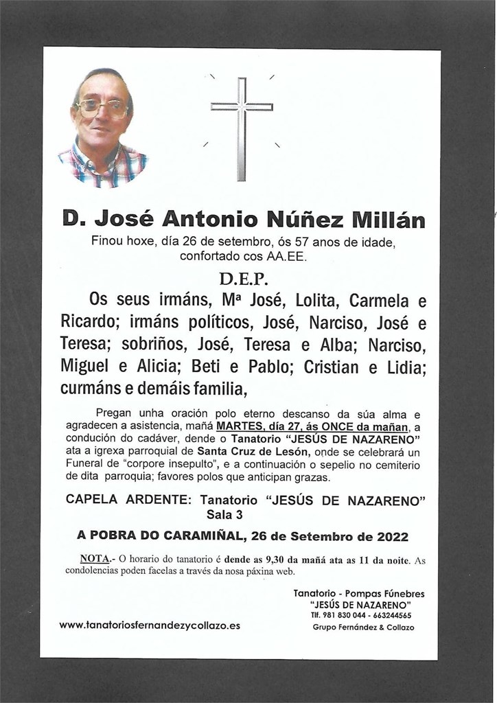 D. JOSÉ ANTONIO NÚÑEZ MILLÁN