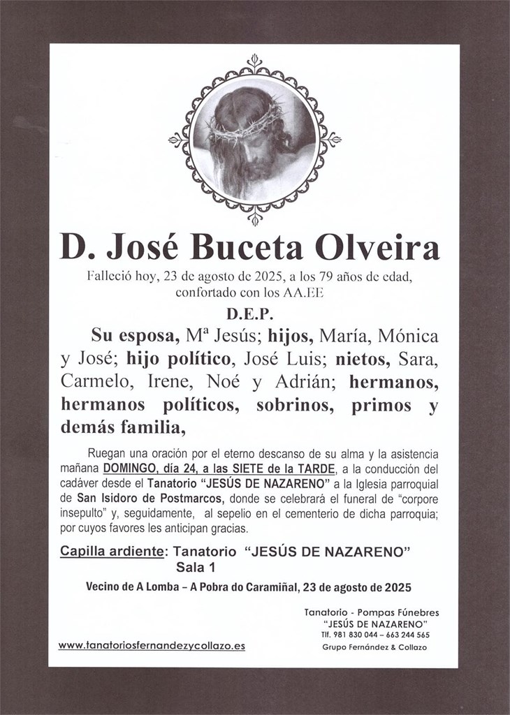 Foto principal D. José Buceta Olveira