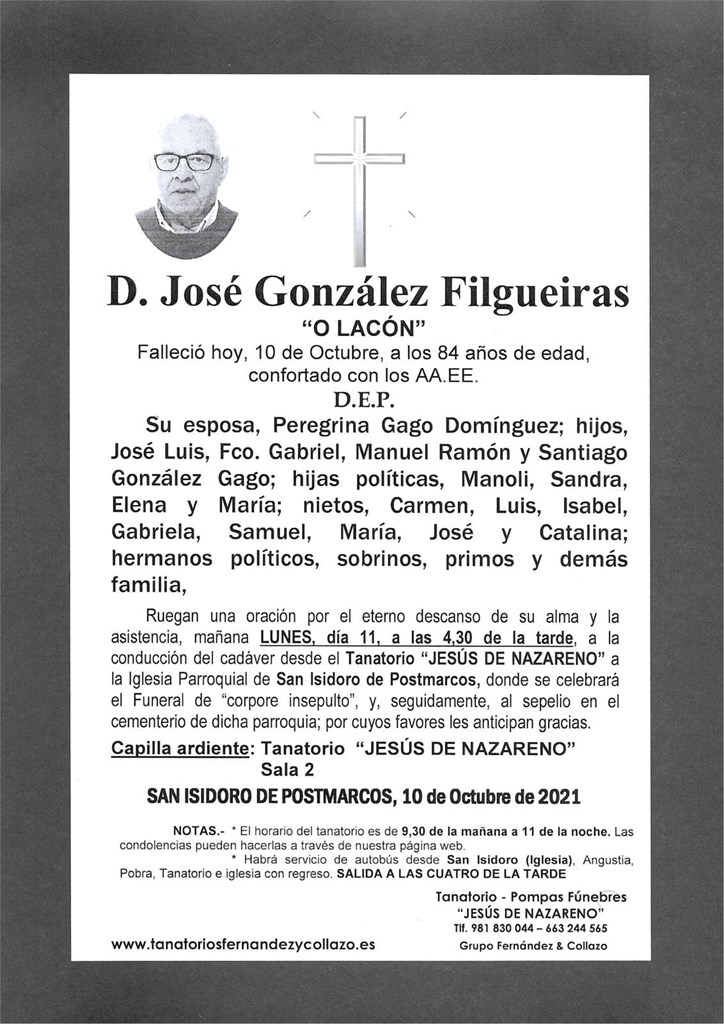 Foto principal D. JOSÉ GONZÁLEZ FILGUEIRAS