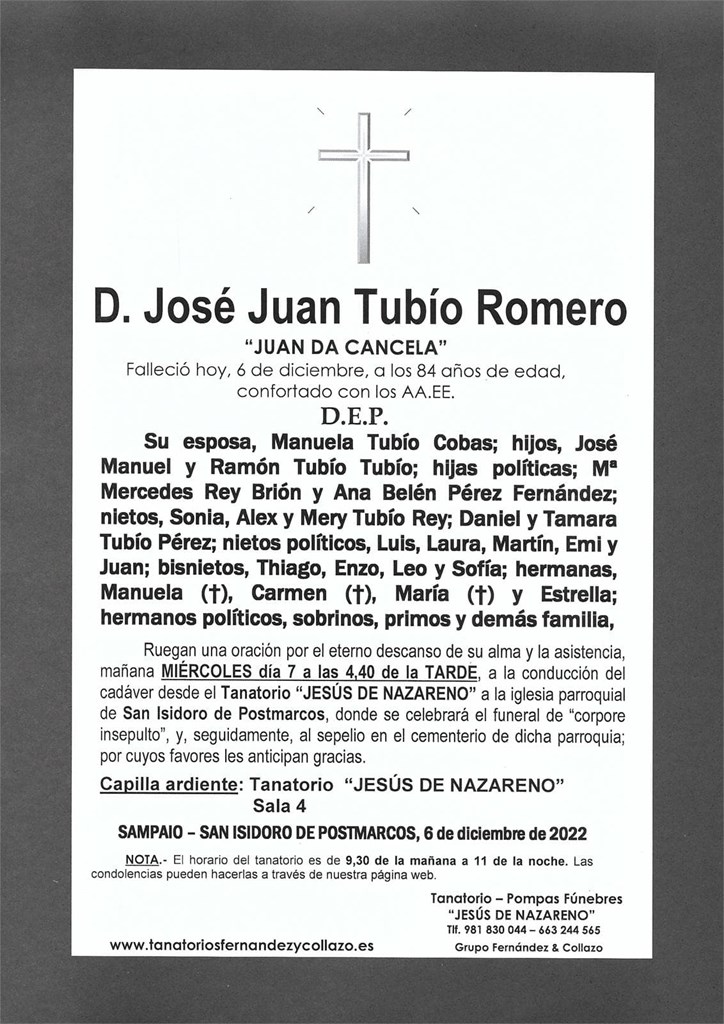 D. JOSÉ JUAN TUBÍO ROMERO