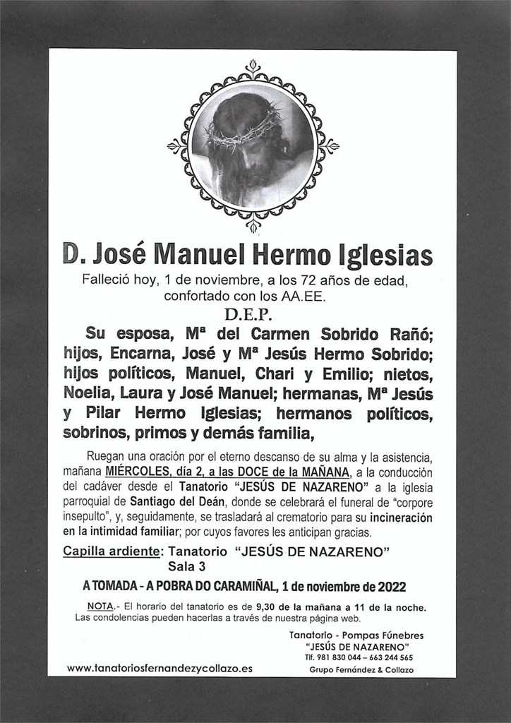 Foto principal D. JOSÉ MANUEL HERMO IGLESIAS