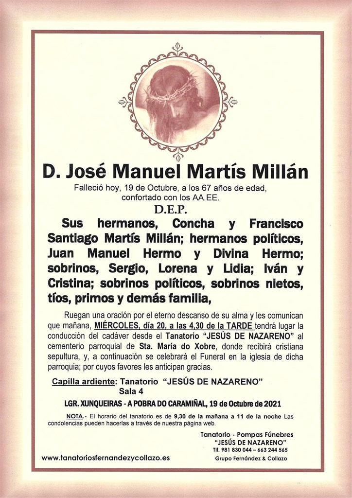 Foto principal D. JOSÉ MANUEL MARTÍS MILLÁN