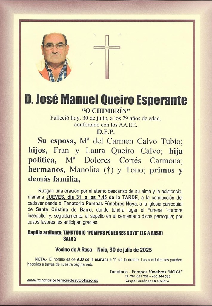 D. José Manuel Queiro Esperante 