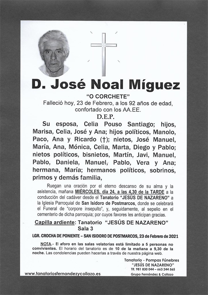 Foto principal D. JOSÉ NOAL MÍGUEZ