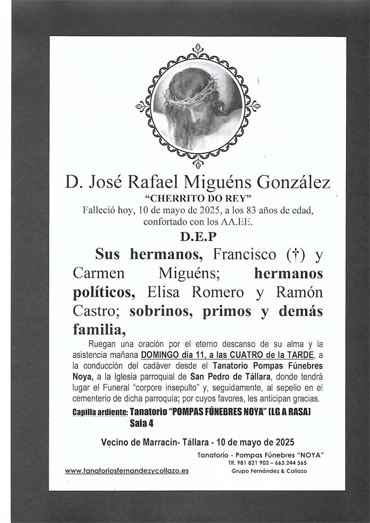 D. José Rafael Miguéns González