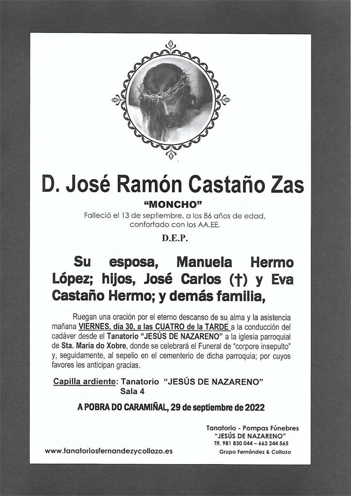 D. JOSÉ RAMÓN CASTAÑO ZAS