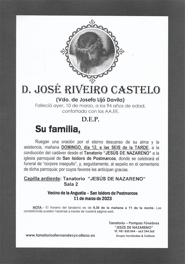 D. José Riveiro Castelo