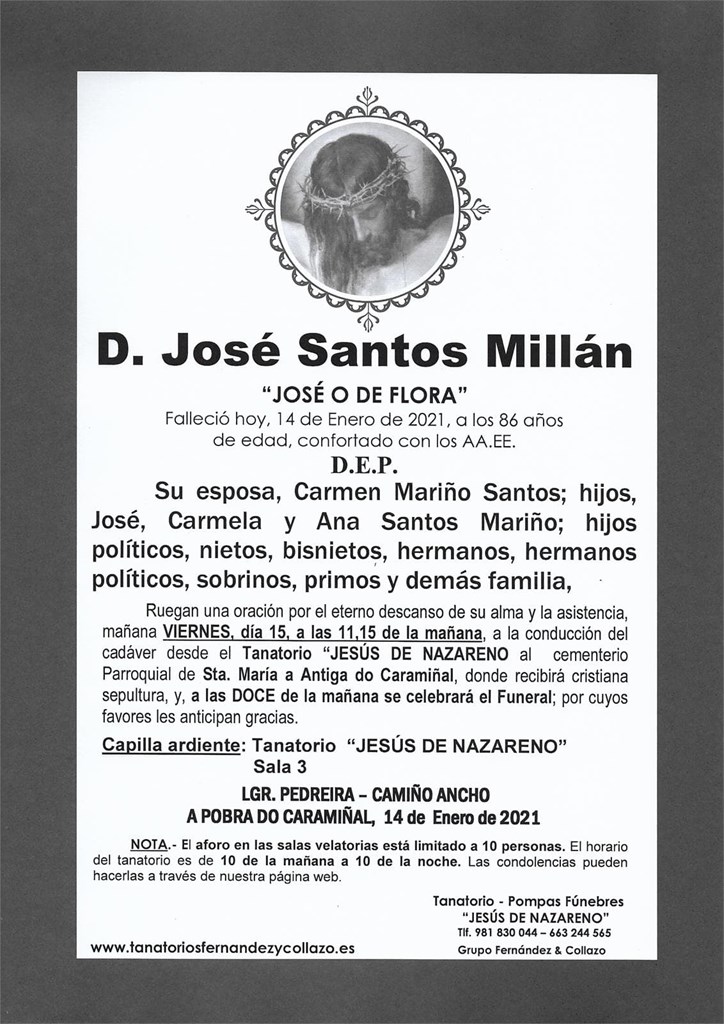 Foto principal D. JOSÉ SANTOS MILLÁN