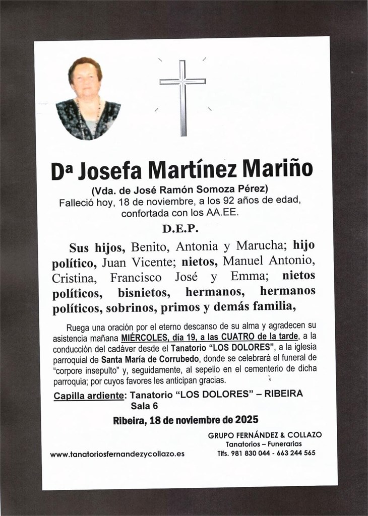 Dª Josefa Martínez Mariño