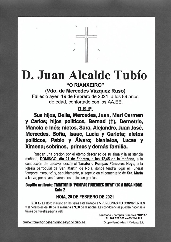 Foto principal D. JUAN ALCALDE TUBÍO 
