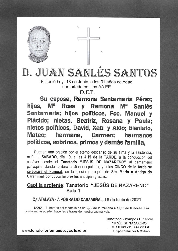 Foto principal D. JUAN SANLÉS SANTOS
