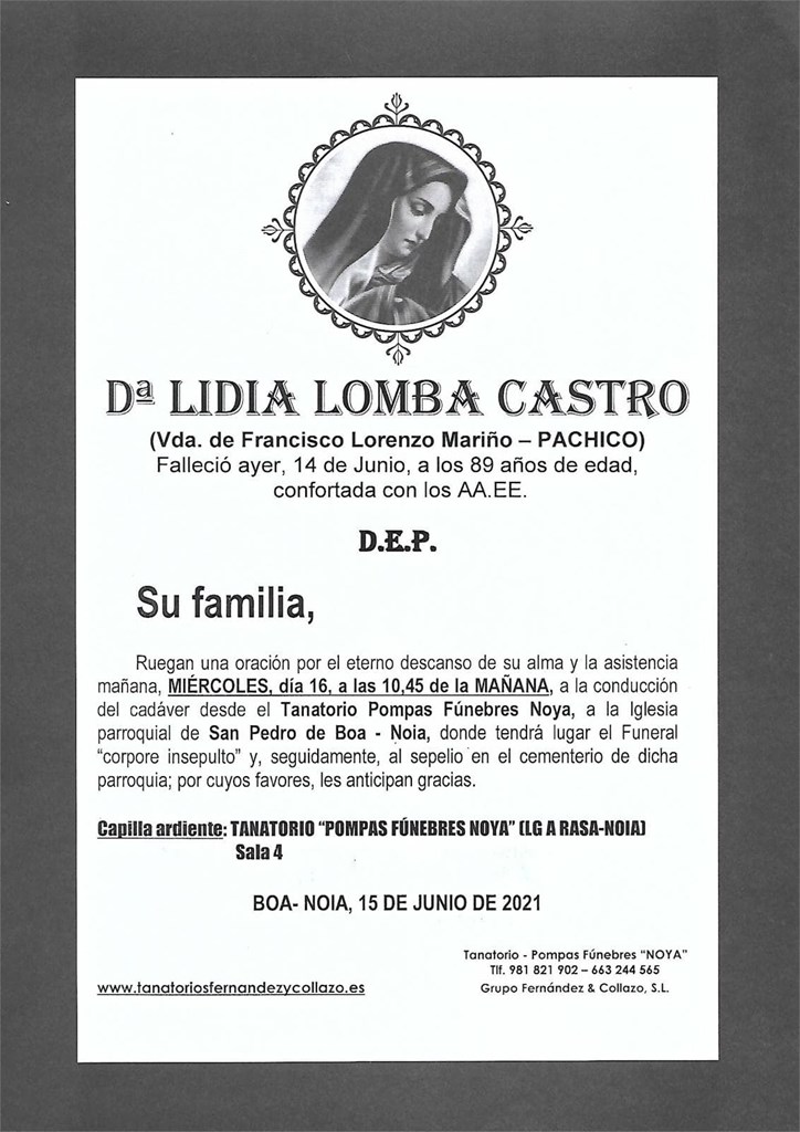 Foto principal Dª LIDIA LOMBA CASTRO