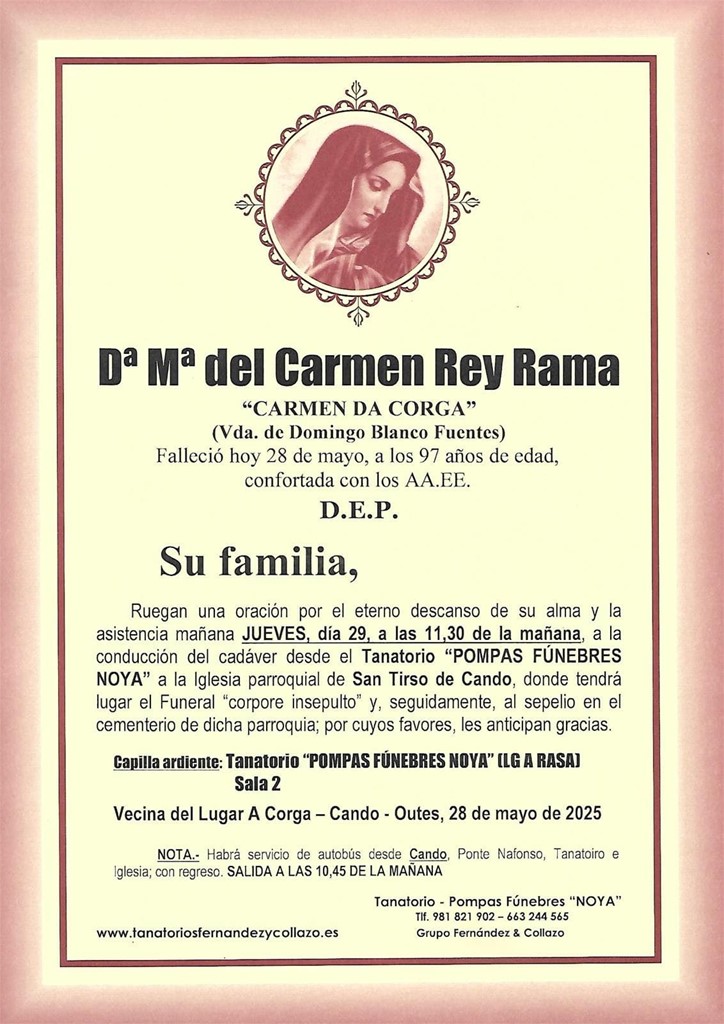 Dª Mª del Carmen Rey Rama    