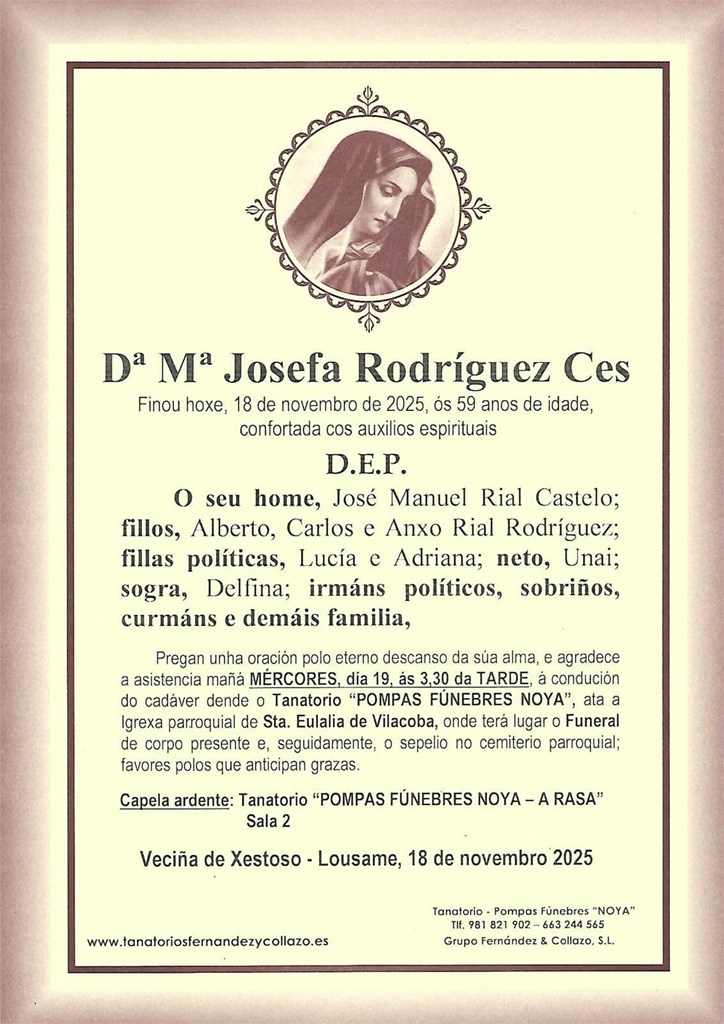 Dª Mª Josefa Rodríguez Ces