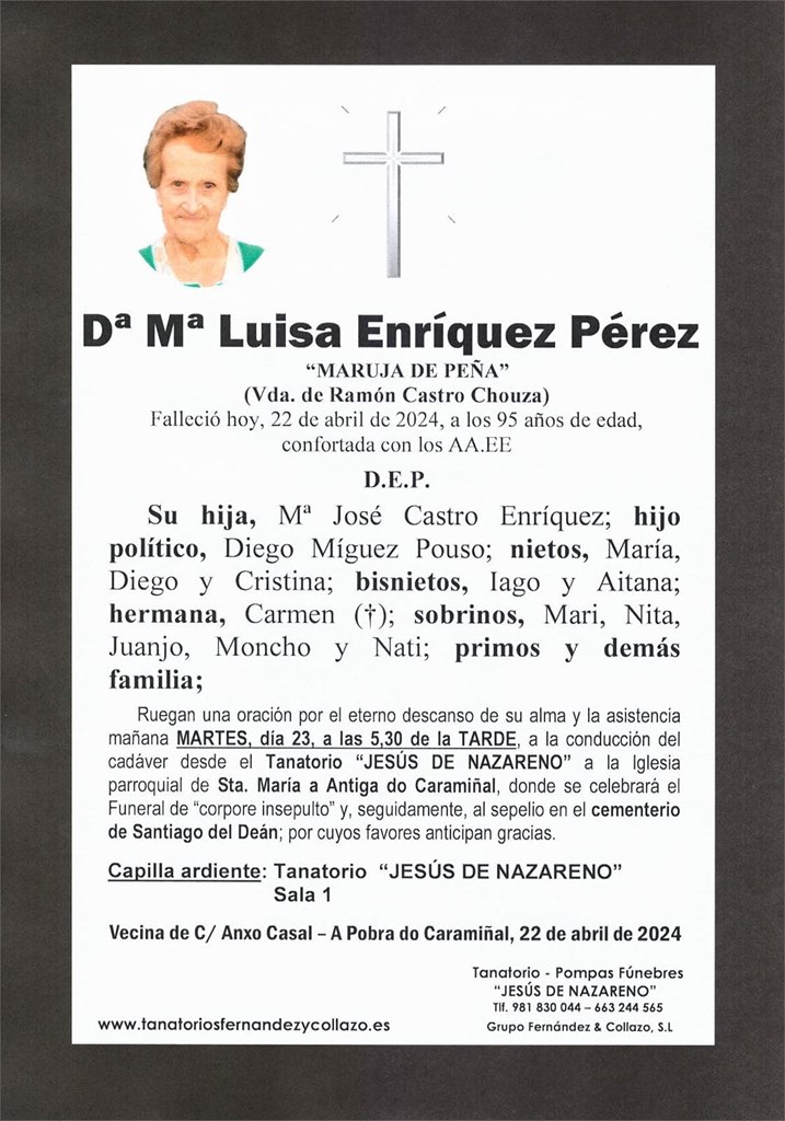 Dª Mª Luisa Enríquez Pérez