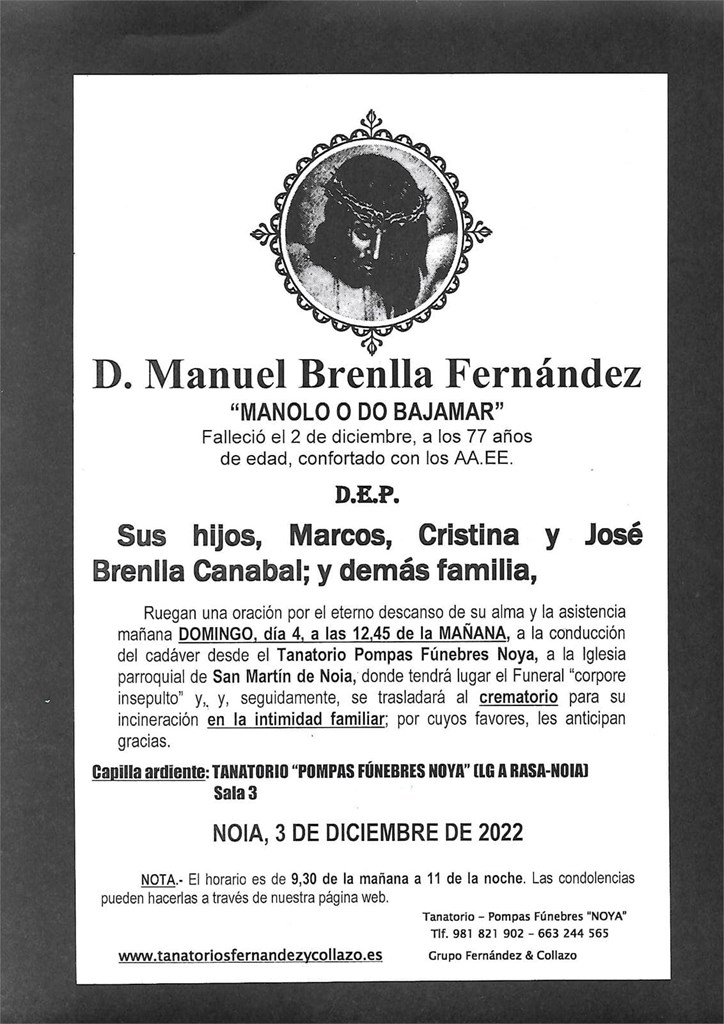 Foto principal D. MANUEL BRENLLA FERNÁNDEZ