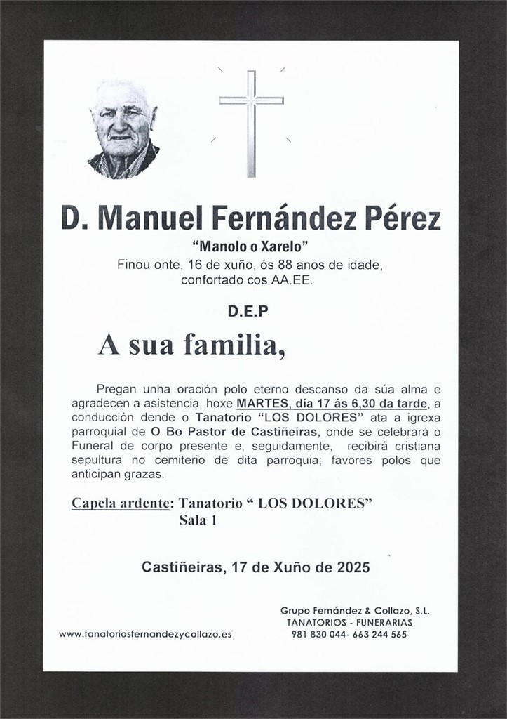 D. Manuel Fernández Pérez