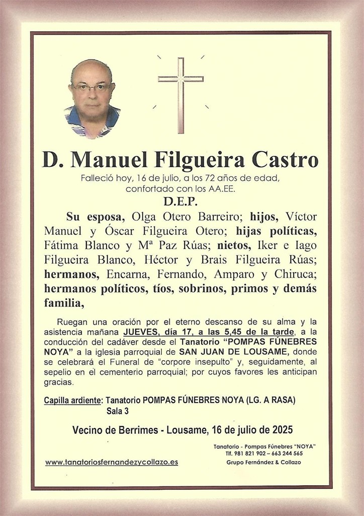 Foto principal D. Manuel Filgueira Castro 