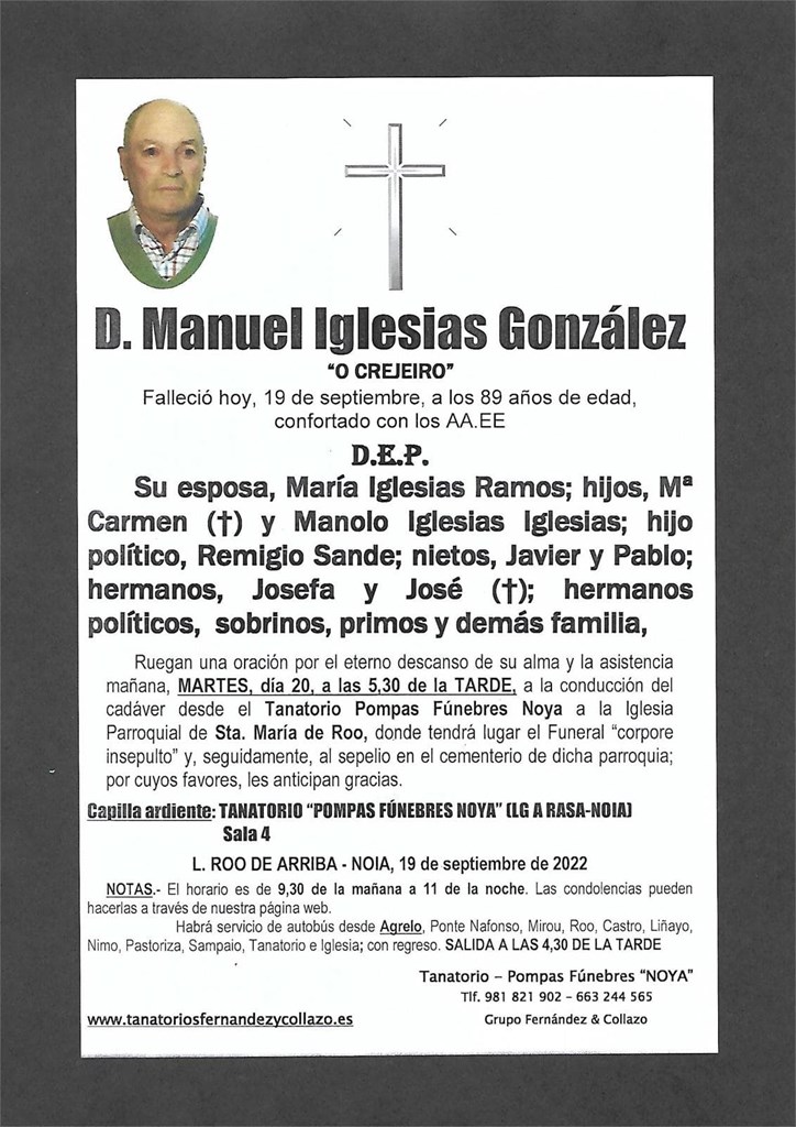 D. MANUEL IGLESIAS GONZÁLEZ