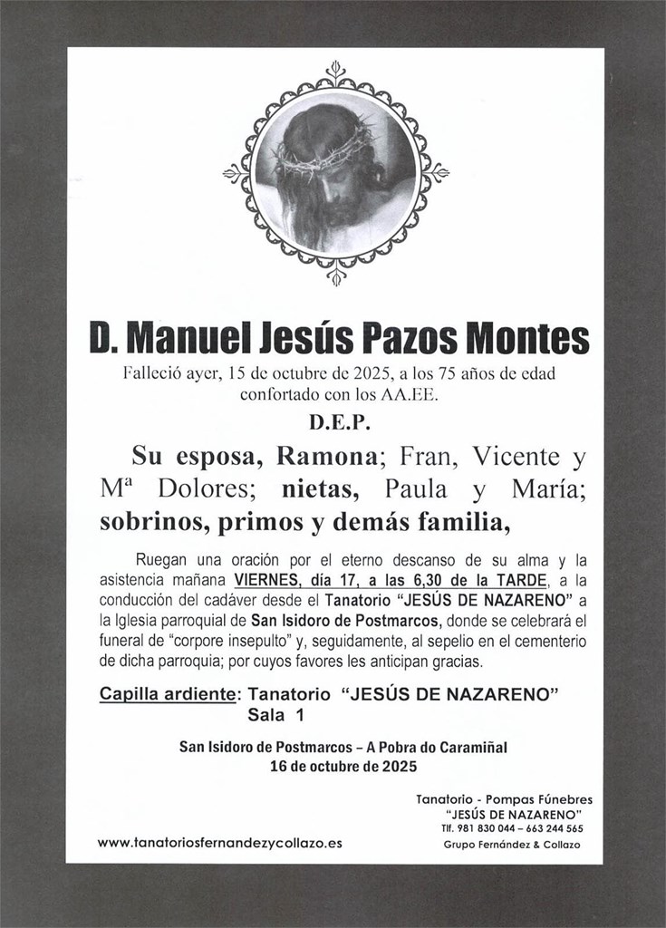 D. Manuel Jesús Pazos Montes