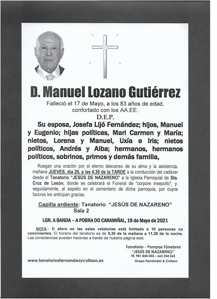 Foto principal D. MANUEL LOZANO GUTIÉRREZ
