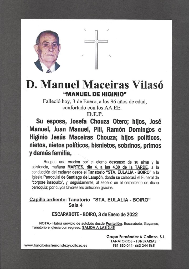 Foto principal D. MANUEL MACEIRAS VILASÓ