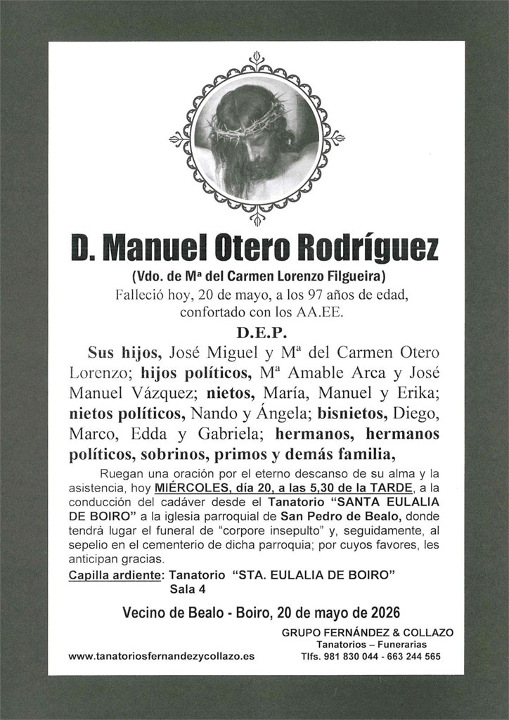 D. MANUEL OTERO RODRÍGUEZ